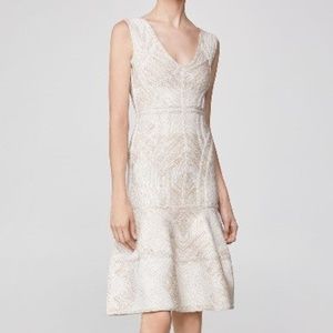 HERVE LEGER PARIS - Metallic Lurex Jacquard Flared